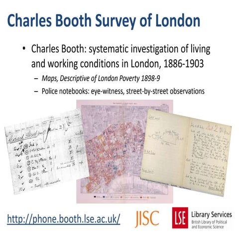 Charles Booth Survey of London and the PhoneBooth project