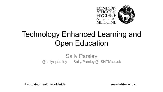 MSc PHEC & Alumni Workshop -  TEL and Open Education