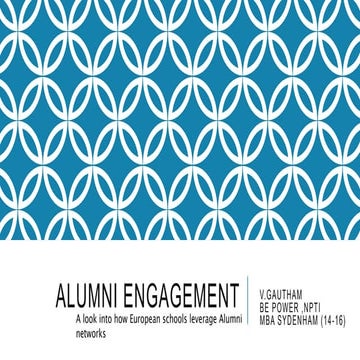  Alumni Networks by V.Gautham