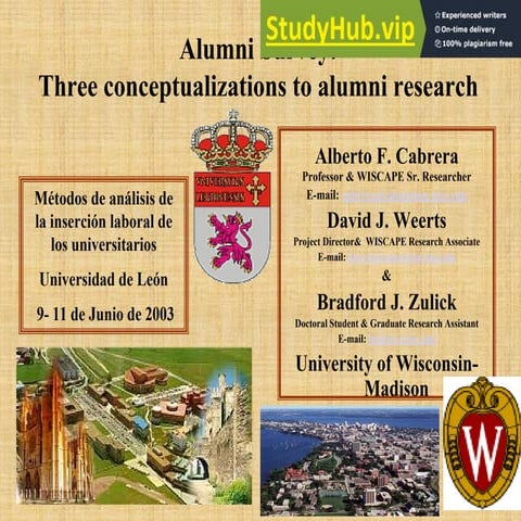 Alumni Surveys  Three Conceptualizations To Alumni Research