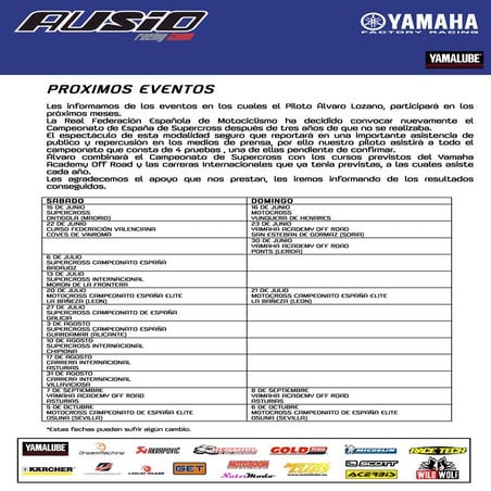 Alvaro lozano   proximos eventos