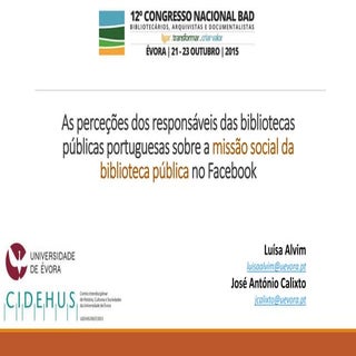 As perceções dos responsáveis das b...