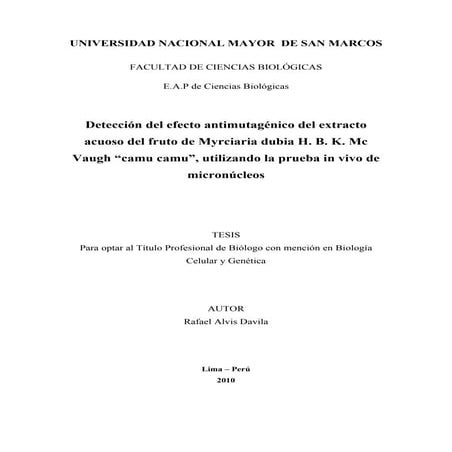 efectos del camu camu