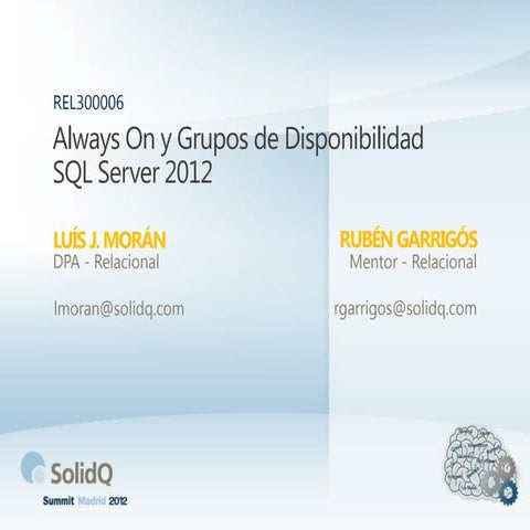 Always on in SQL Server 2012 | PPTX