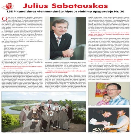 LSDP Alytaus apskrities kandidatai