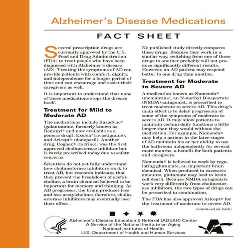 Drug treatment of alzheimers disease | PPTX