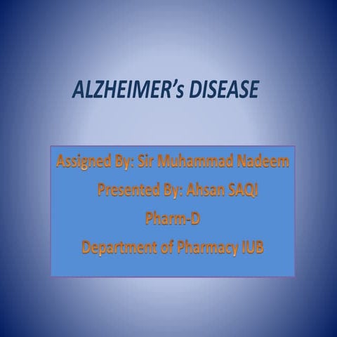Alzheimer's disease