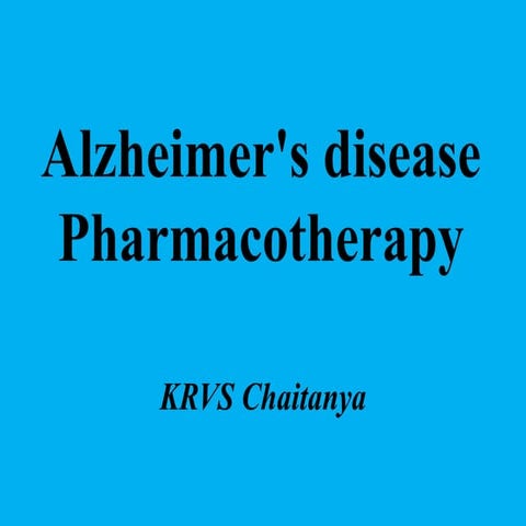 Alzheimer's disease pharmacotherapy