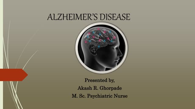 Alzheimer's disease | PPTX