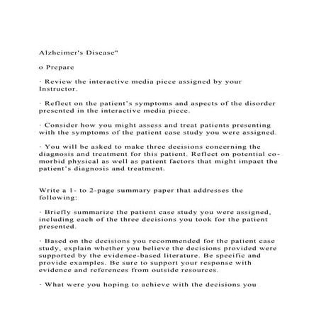 Alzheimers Diseaseo Prepare· Review the interactive me.docx