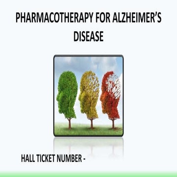 Classification and mechanism of action of alzheimers drugs | PPTX