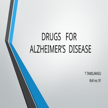 Drug treatment of alzheimers disease | PPTX