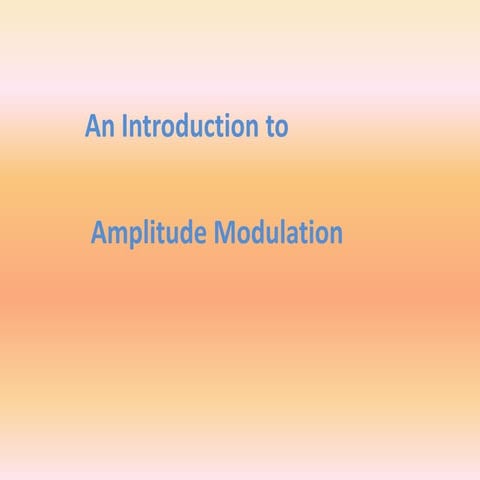 Introduction to AM modulation