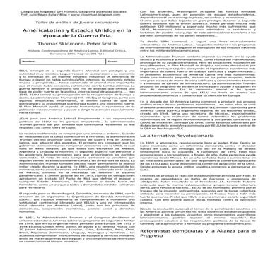 América Latina y EEUU en la época de la Guerra Fría | DOCX