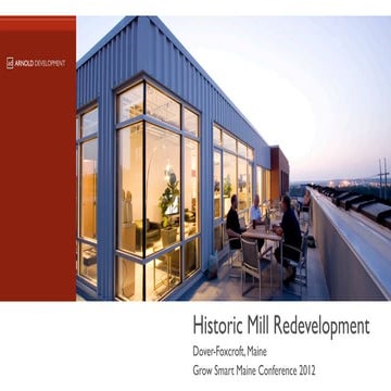 Jonathan Arnold - Historic Mill Redevelopment