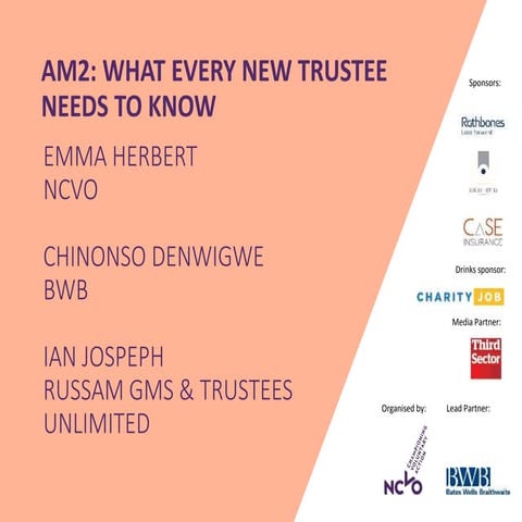 What every new trustee needs to know