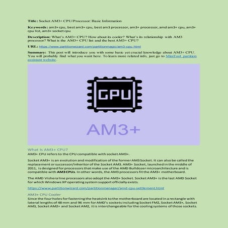 Am3 cpu