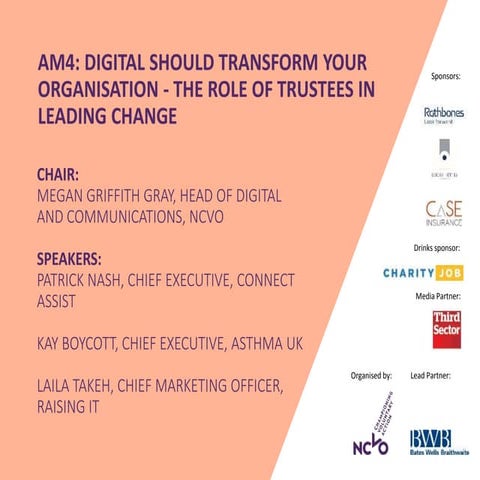 Digital should transform your organisation - the role of trustees in leading ...