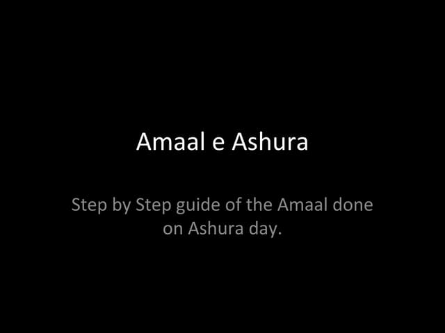 Amaal e-ashura