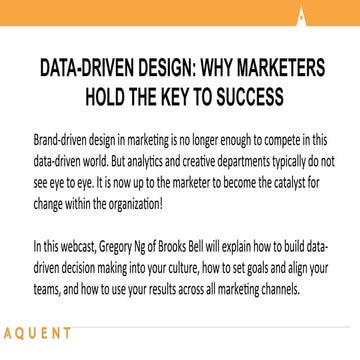 AMA/Aquent: Data-Driven Design - Why Marketers Hold the Key to Success