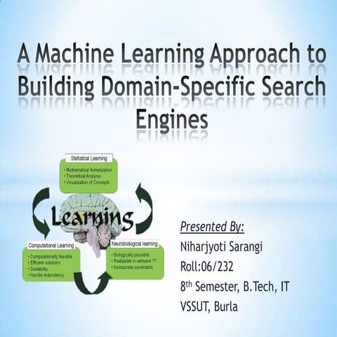 A machine learning approach to building domain specific search