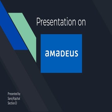 Presentation on Amadeus  by BTTM students