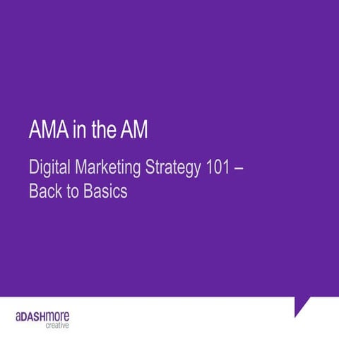 AMA Digital Marketing Strategy 101