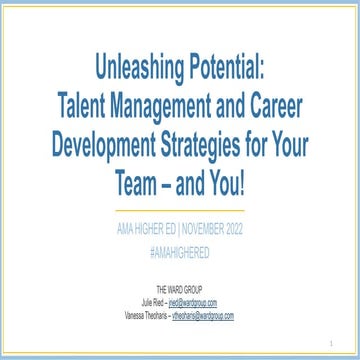Unleashing Potential: Talent Management and Career Development Strategies for...