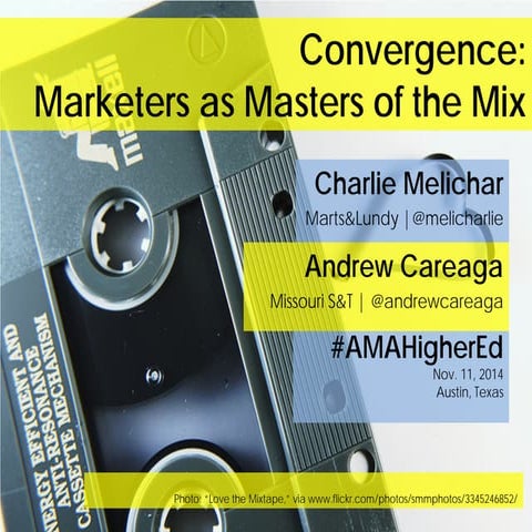 #Ama higher ed 2014 - marketers as masters of the mix