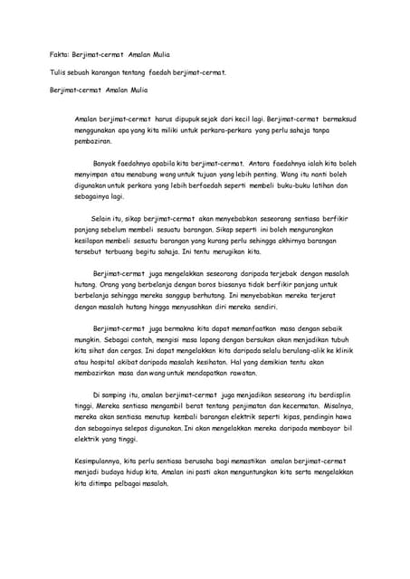  Amalan menabung