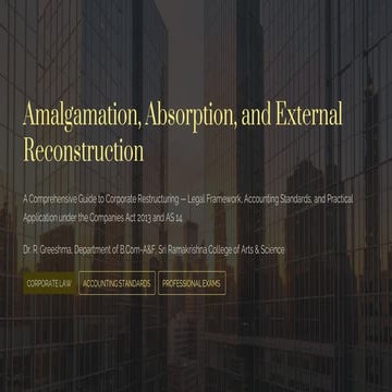 Comprehensive Guide to Amalgamation, Absorption, and External ...