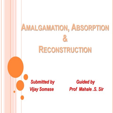 Amalgamation, absorption