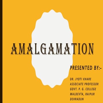 Amalgamation  