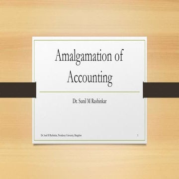 Amalgamation of accounting