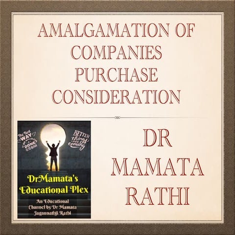 Amalgamation Purchase Consideration by Dr Mamata Rathi | PDF
