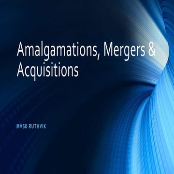 Amalgmation, m&amp;a