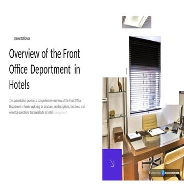 INTRODUCTION TO FRONT OFFICE | PPTX