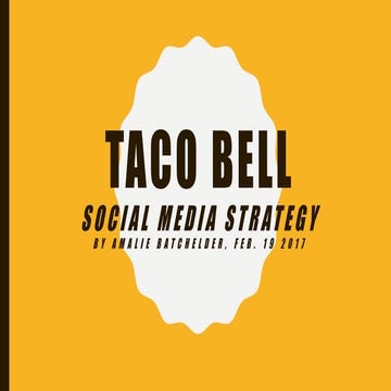 Amalie batchelder-- Taco Bell Social Media Strategy