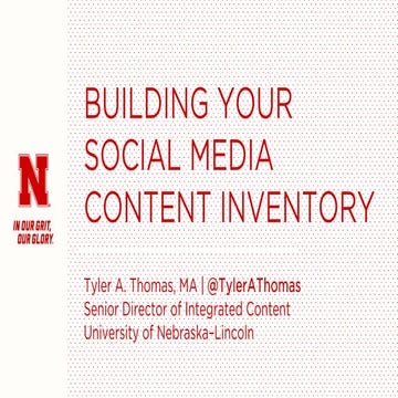 Building Your Social Media Content Inventory