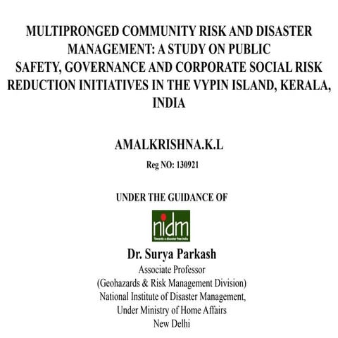 Disaster risk reduction in myanmar | PDF