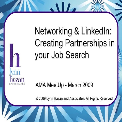 Networking & LinkedIn:  Creating Partnerships in Your Job Search