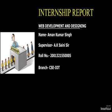 this is presentation about internship which is web development catogory ...