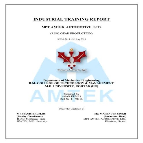  Amtek training Aman (11 me-06)