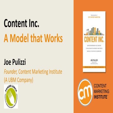 Content Inc. - A Working Content Marketing Model #AMANashville