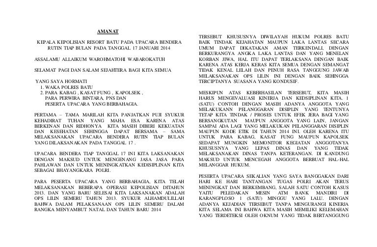 Amanat 17 seng digawe