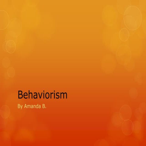 Amanda boone behaviorism#2