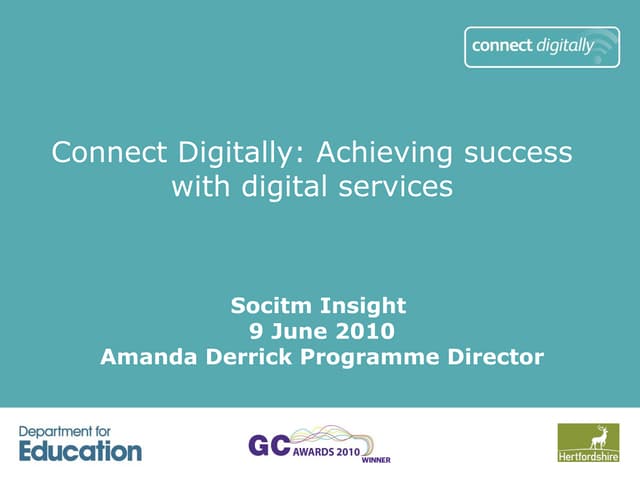 Achieving success with digital services for parents/carers – Amanda Derrick