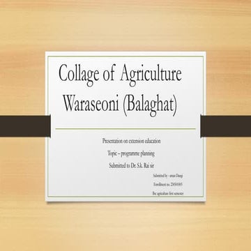 Program planning presentation all information in very easy language