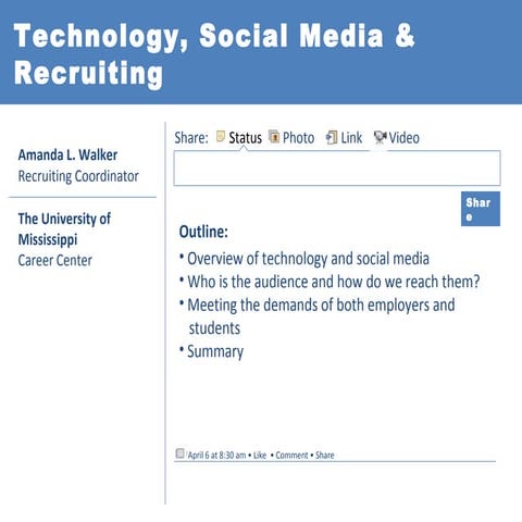 Technology, Recruiting, and Social Media