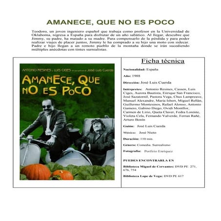 Amanece, que no es poco